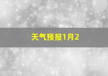 天气预报1月2