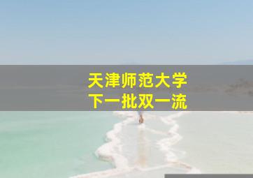 天津师范大学下一批双一流