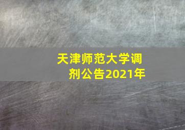 天津师范大学调剂公告2021年