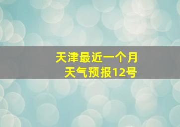 天津最近一个月天气预报12号