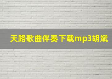 天路歌曲伴奏下载mp3胡斌