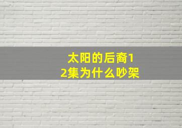 太阳的后裔12集为什么吵架