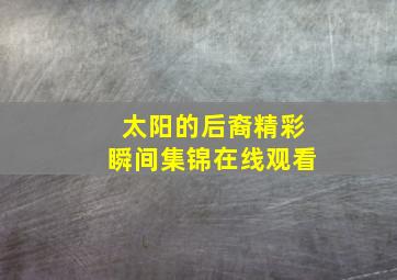 太阳的后裔精彩瞬间集锦在线观看