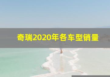 奇瑞2020年各车型销量