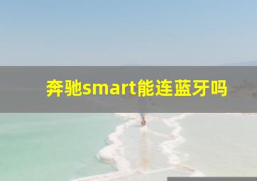 奔驰smart能连蓝牙吗