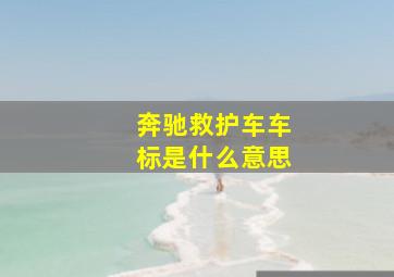 奔驰救护车车标是什么意思