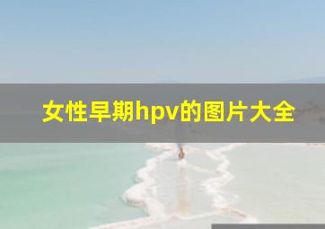 女性早期hpv的图片大全