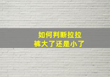 如何判断拉拉裤大了还是小了