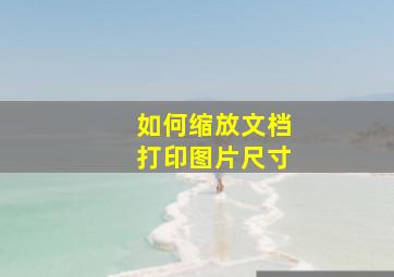 如何缩放文档打印图片尺寸