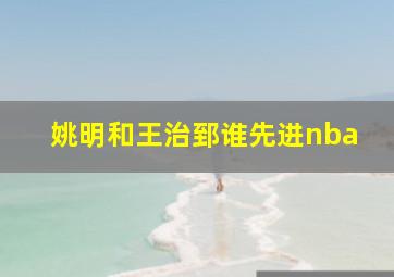 姚明和王治郅谁先进nba