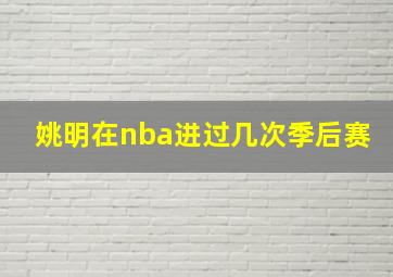 姚明在nba进过几次季后赛