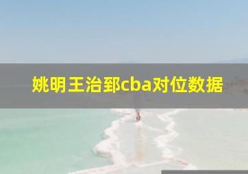 姚明王治郅cba对位数据