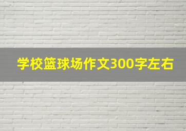 学校篮球场作文300字左右