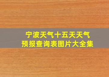 宁波天气十五天天气预报查询表图片大全集