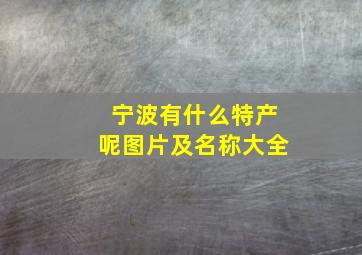 宁波有什么特产呢图片及名称大全