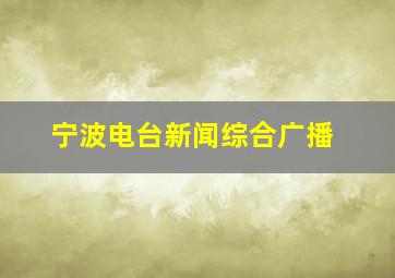 宁波电台新闻综合广播