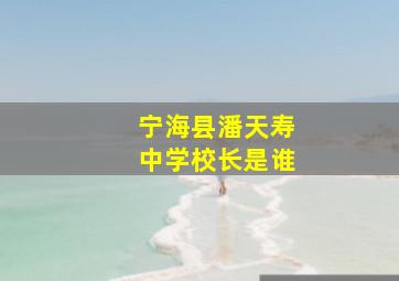 宁海县潘天寿中学校长是谁