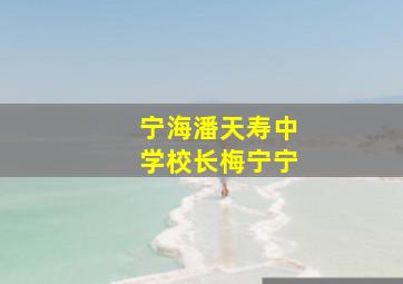 宁海潘天寿中学校长梅宁宁