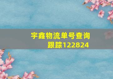 宇鑫物流单号查询跟踪122824