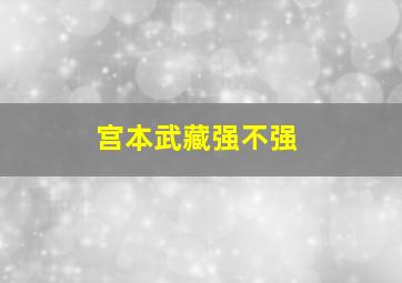 宫本武藏强不强