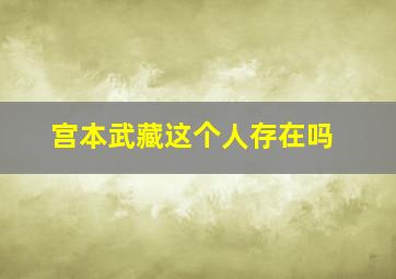 宫本武藏这个人存在吗