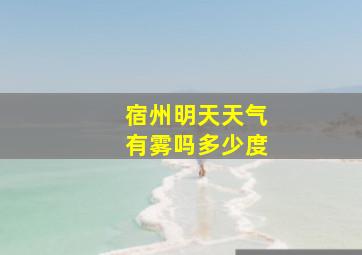 宿州明天天气有雾吗多少度