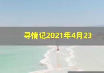 寻情记2021年4月23