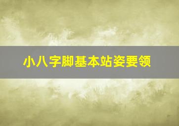 小八字脚基本站姿要领