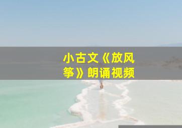 小古文《放风筝》朗诵视频