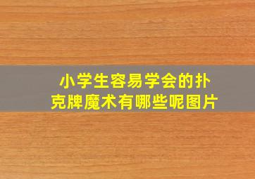 小学生容易学会的扑克牌魔术有哪些呢图片