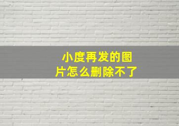 小度再发的图片怎么删除不了