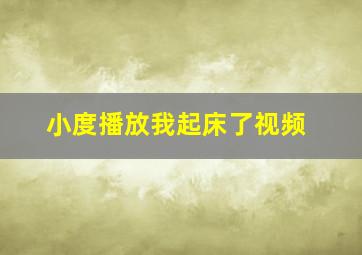 小度播放我起床了视频