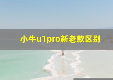 小牛u1pro新老款区别