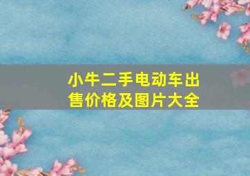 小牛二手电动车出售价格及图片大全