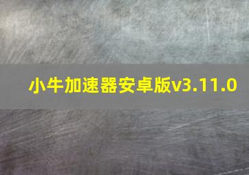 小牛加速器安卓版v3.11.0