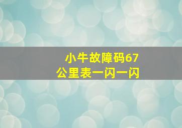 小牛故障码67公里表一闪一闪