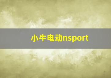 小牛电动nsport