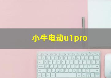 小牛电动u1pro