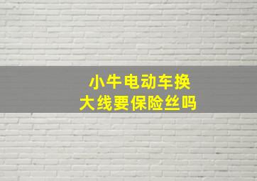 小牛电动车换大线要保险丝吗