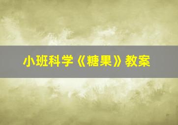 小班科学《糖果》教案