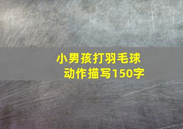 小男孩打羽毛球动作描写150字