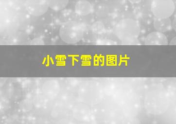 小雪下雪的图片