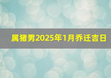 属猪男2025年1月乔迁吉日