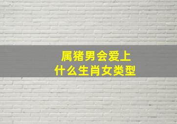 属猪男会爱上什么生肖女类型