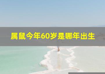 属鼠今年60岁是哪年出生