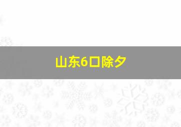 山东6口除夕