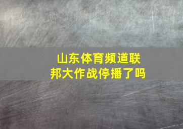 山东体育频道联邦大作战停播了吗