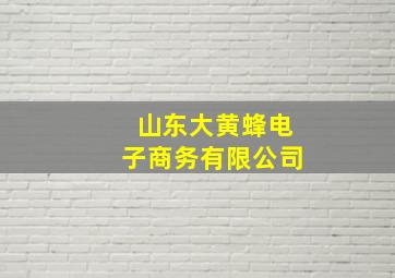 山东大黄蜂电子商务有限公司