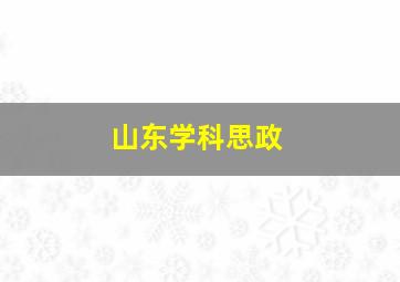 山东学科思政