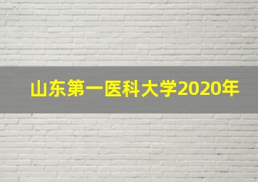 山东第一医科大学2020年